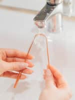 Raspador de Língua em Cobre